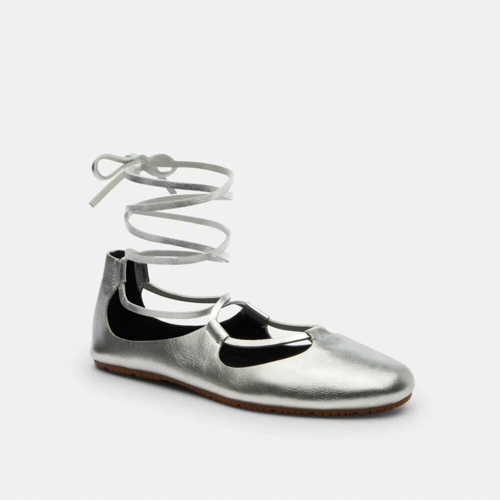 Ballerines souples à lacets