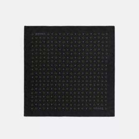 Bandana en soie à imprimé cœurs à pois