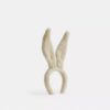 Bandeau à oreilles de lapin en peau de mouton