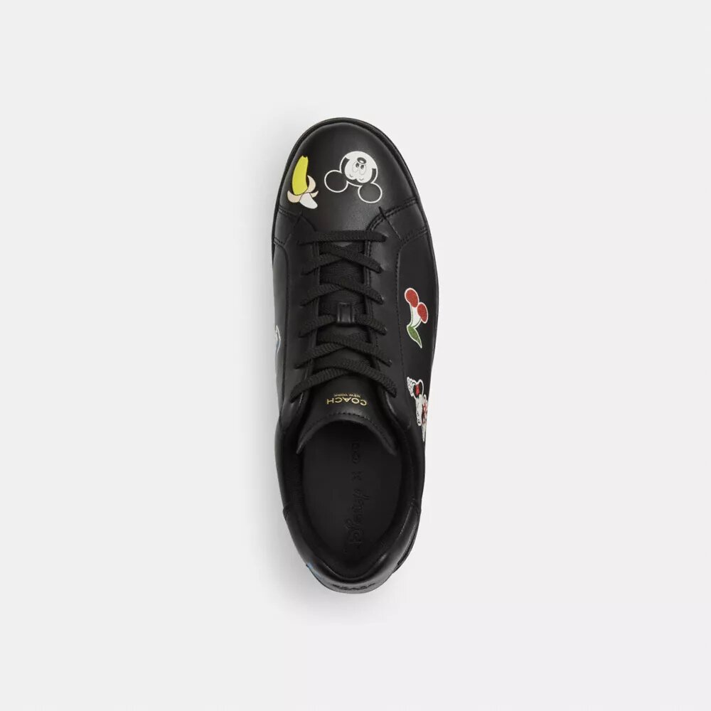 Baskets montantes Disney x Coach avec imprimé autocollant