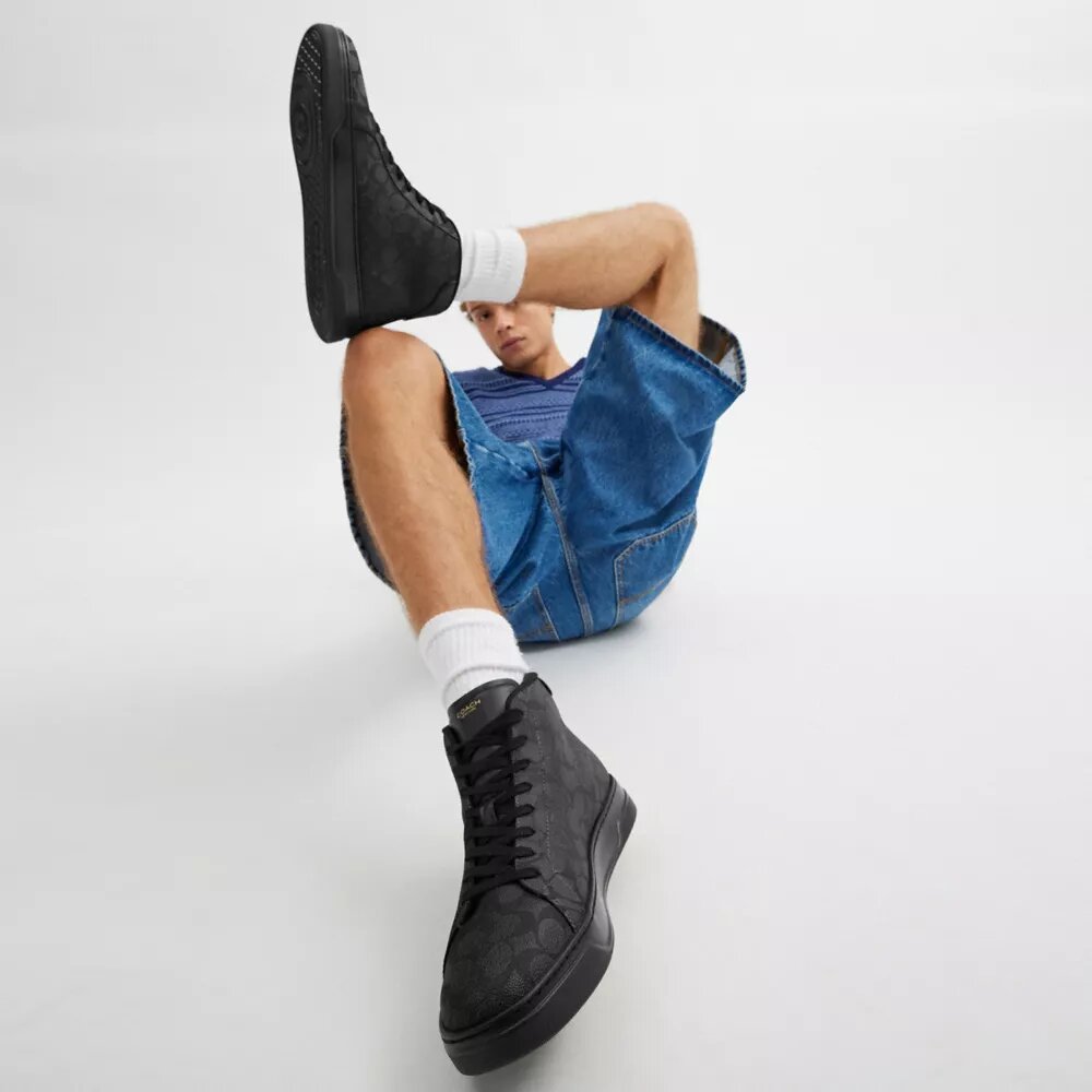 Baskets montantes High Line en Signature Canvas