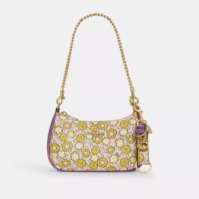 Bijou de sac à fermeture à pression avec imprimé floral