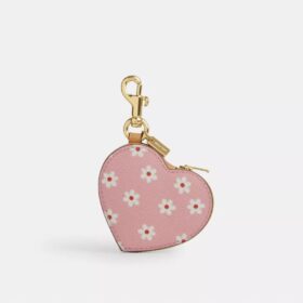 Bijoux de sac en forme de cœur à imprimé floral