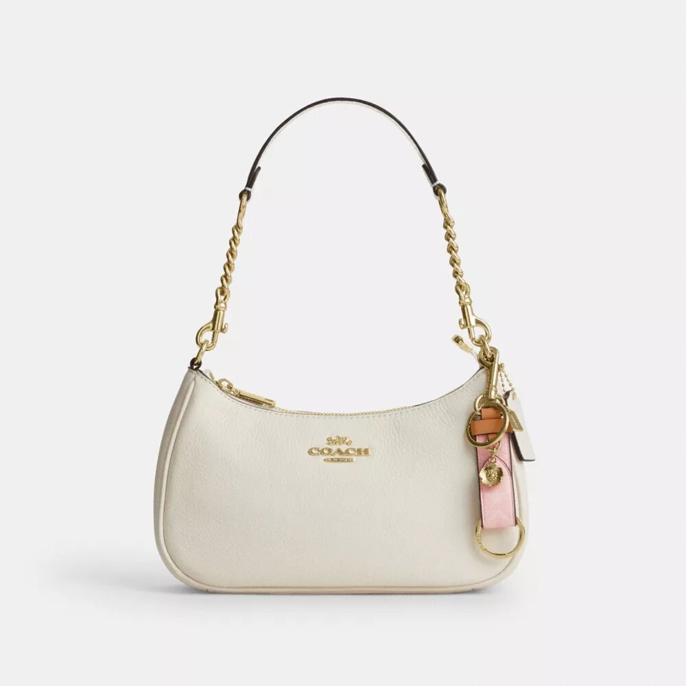 Bijoux de sac en Signature Canvas avec breloque en forme de cœur