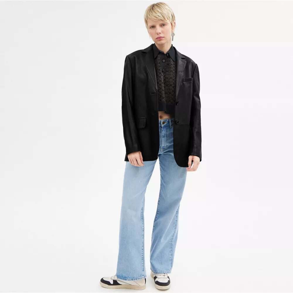 Blazer en cuir