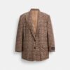 Blazer à simple boutonnage en tartan C Signature
