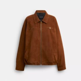 Bomber oversize en daim « Heritage C »
