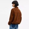 Bomber oversize en daim « Heritage C »