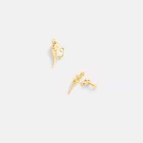 Boucles d’oreilles à clip « Skeletal Rexy »