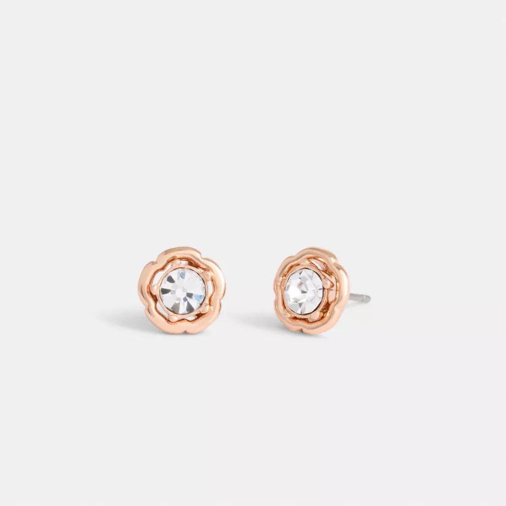 Boucles d’oreilles à clous « Halo Tea Rose »