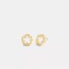 Boucles d’oreilles à clous « Open Tea Rose »