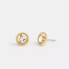 Boucles d’oreilles à clous ronds « Halo »