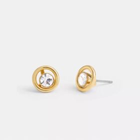 Boucles d’oreilles à clous ronds « Halo »
