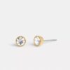Boucles d’oreilles à clous ronds « Halo »