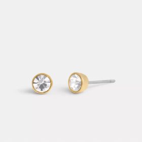 Boucles d’oreilles à clous ronds « Halo »
