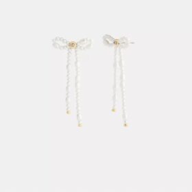 Boucles d’oreilles nœud perlé