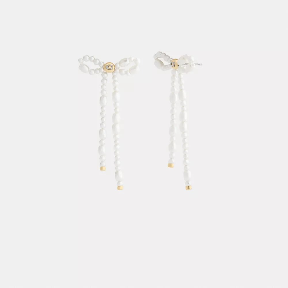 Boucles d’oreilles nœud perlé