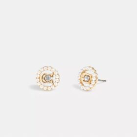 Boucles d’oreilles à tige « C » sculptée