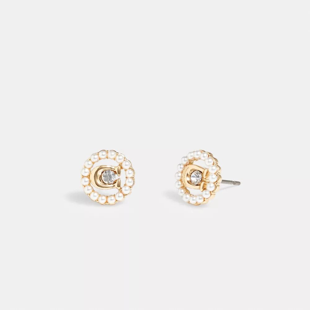 Boucles d’oreilles à tige « C » sculptée