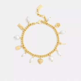 Bracelet à Charms perles et cœurs