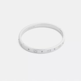 Bracelet à charnières avec motif « C » répété