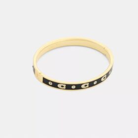 Bracelet à charnières avec motif « C » répété