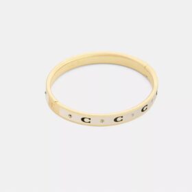 Bracelet à charnières avec motif « C » répété