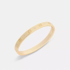 Bracelet à charnières avec motif « C » répété