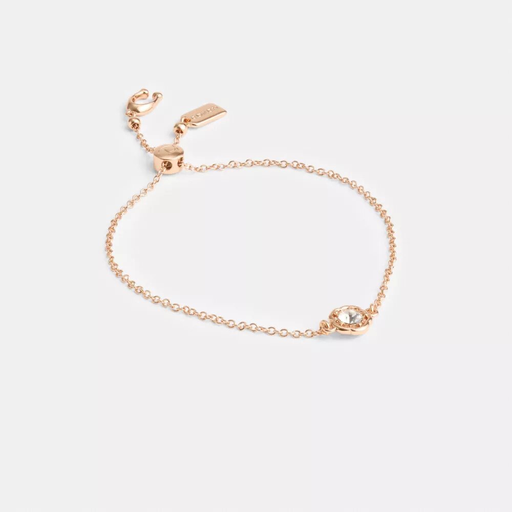 Bracelet coulissant « Halo » rose thé
