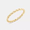 Bracelet rigide à charnière avec chaîne emblématique