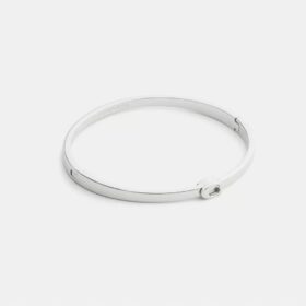 Bracelet rigide fin à charnière, signature de la marque
