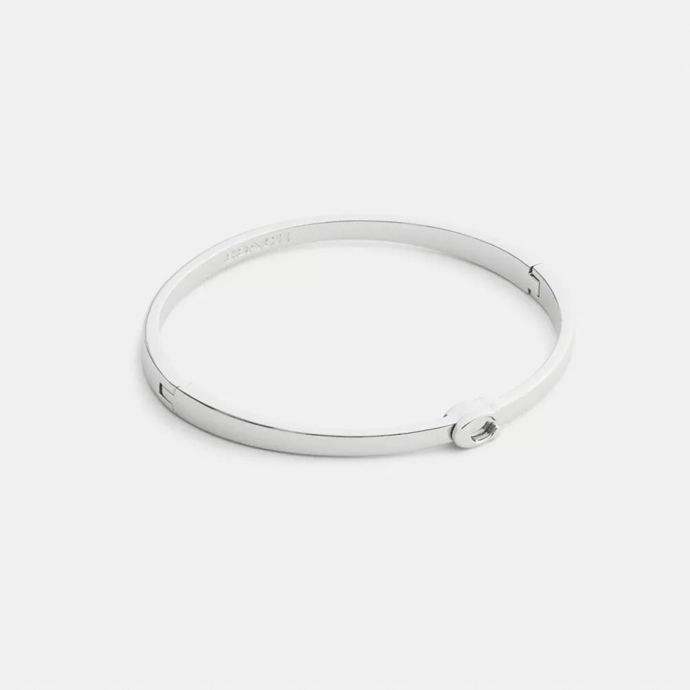 Bracelet rigide fin à charnière, signature de la marque