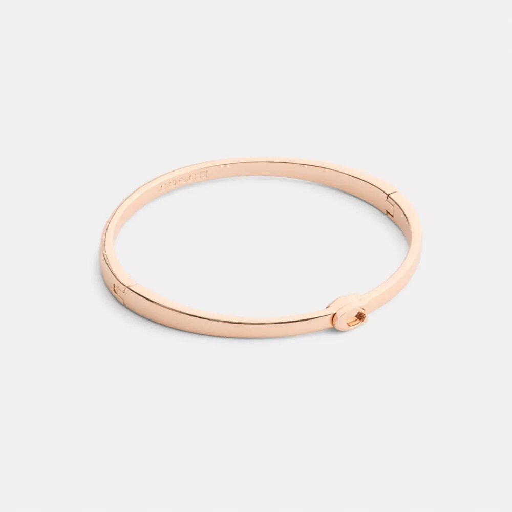 Bracelet rigide fin à charnière, signature de la marque