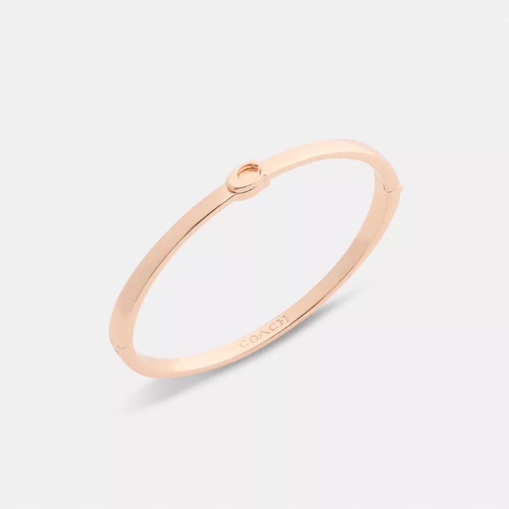 Bracelet rigide fin à charnière, signature de la marque