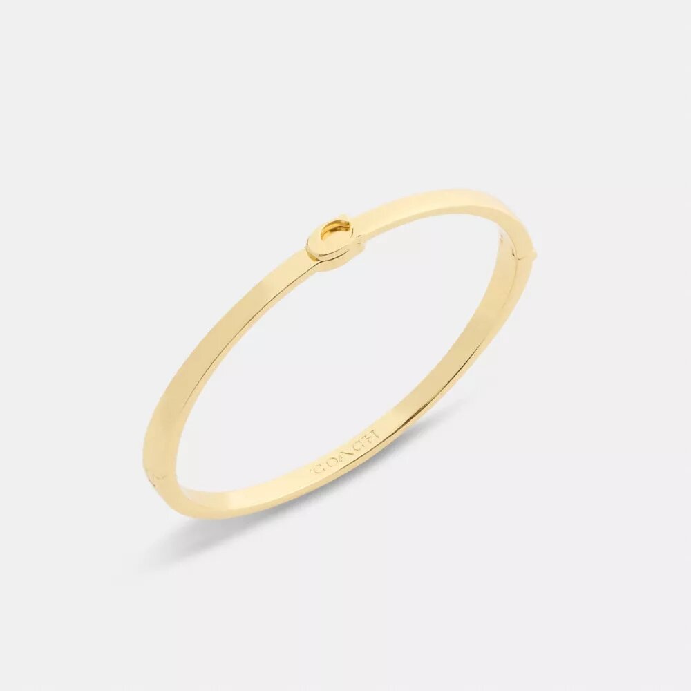 Bracelet rigide fin à charnière, signature de la marque