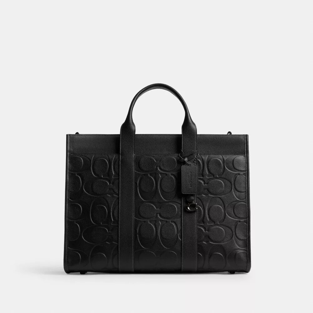 Cabas Wesley en cuir Signature Maxi