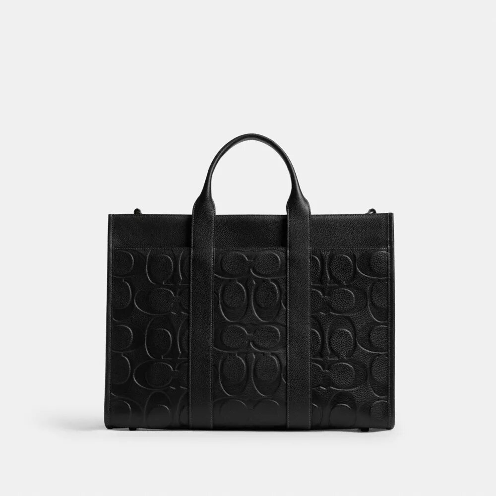 Cabas Wesley en cuir Signature Maxi