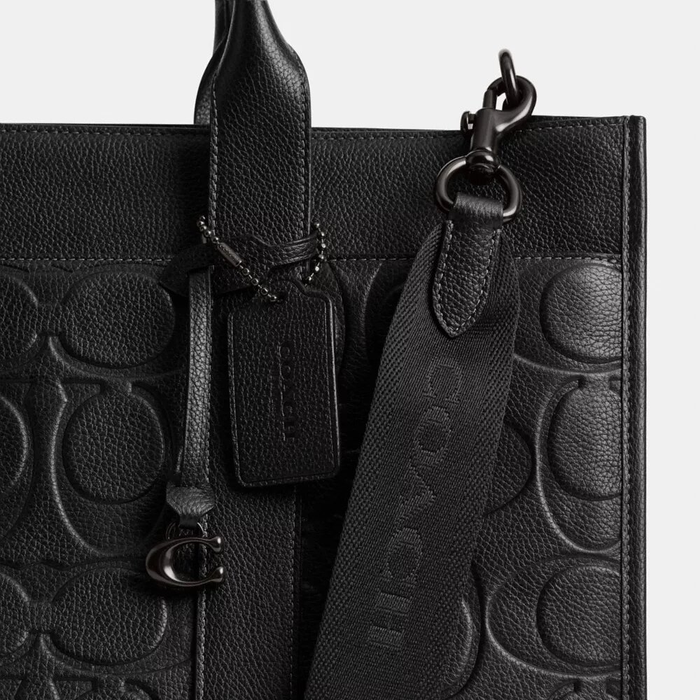 Cabas Wesley en cuir Signature Maxi
