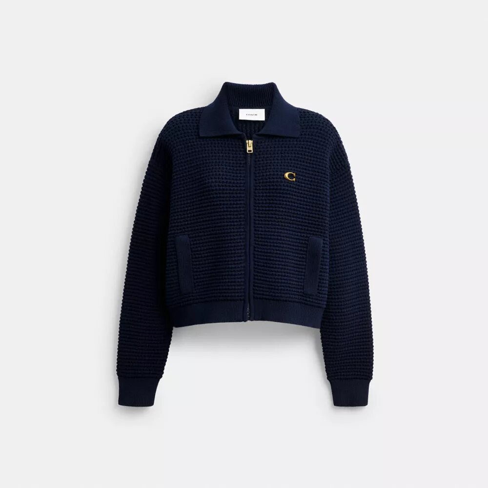 Cardigan zippé sur le devant