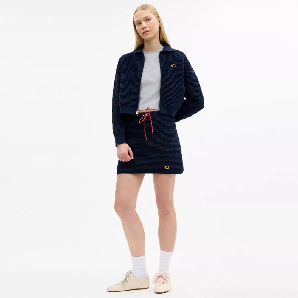 Cardigan zippé sur le devant
