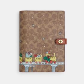 Carnet en Signature Canvas avec motif « Train des fêtes »