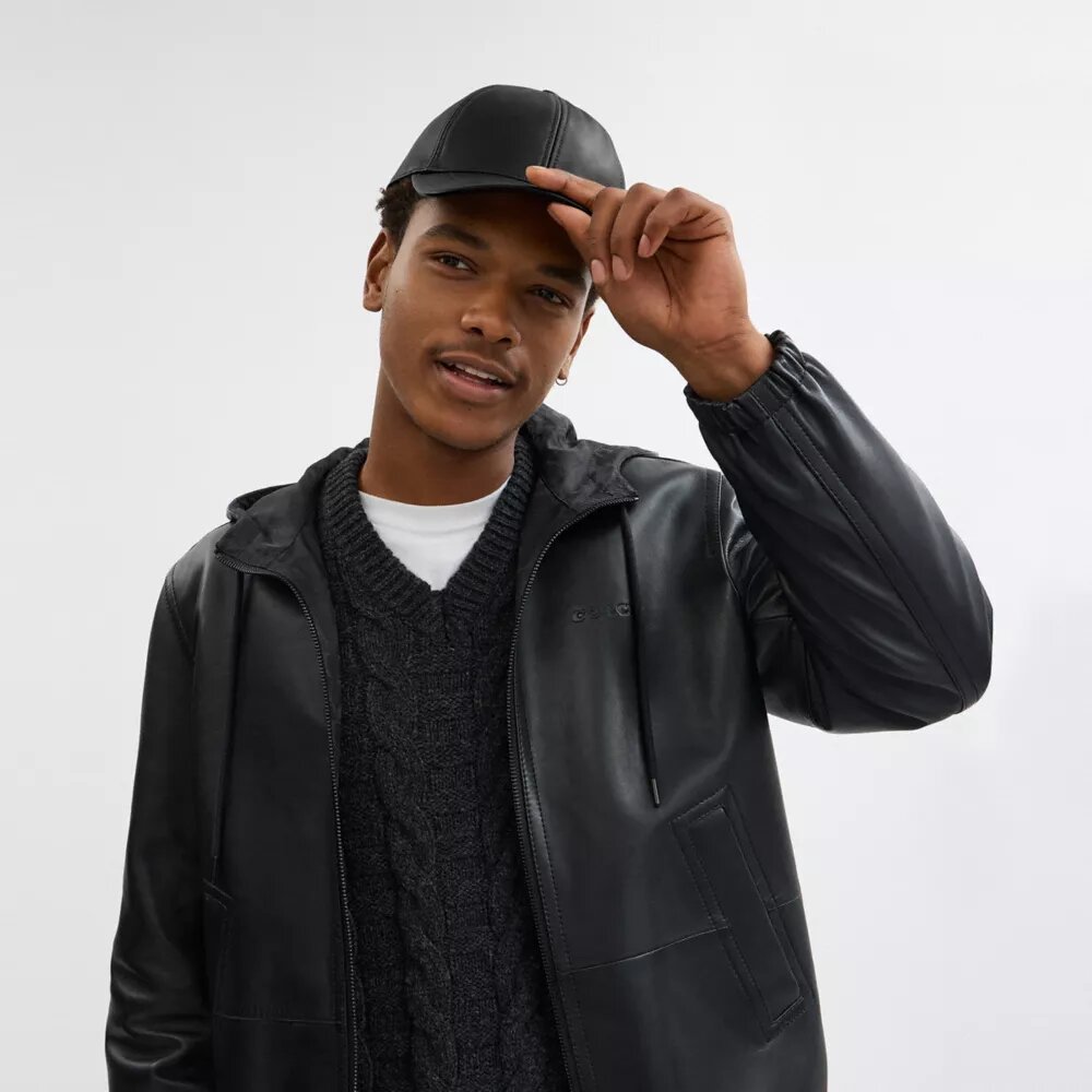 Casquette de baseball en cuir