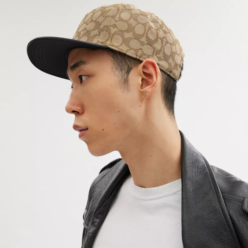 Casquette à visière plate Signature Jacquard