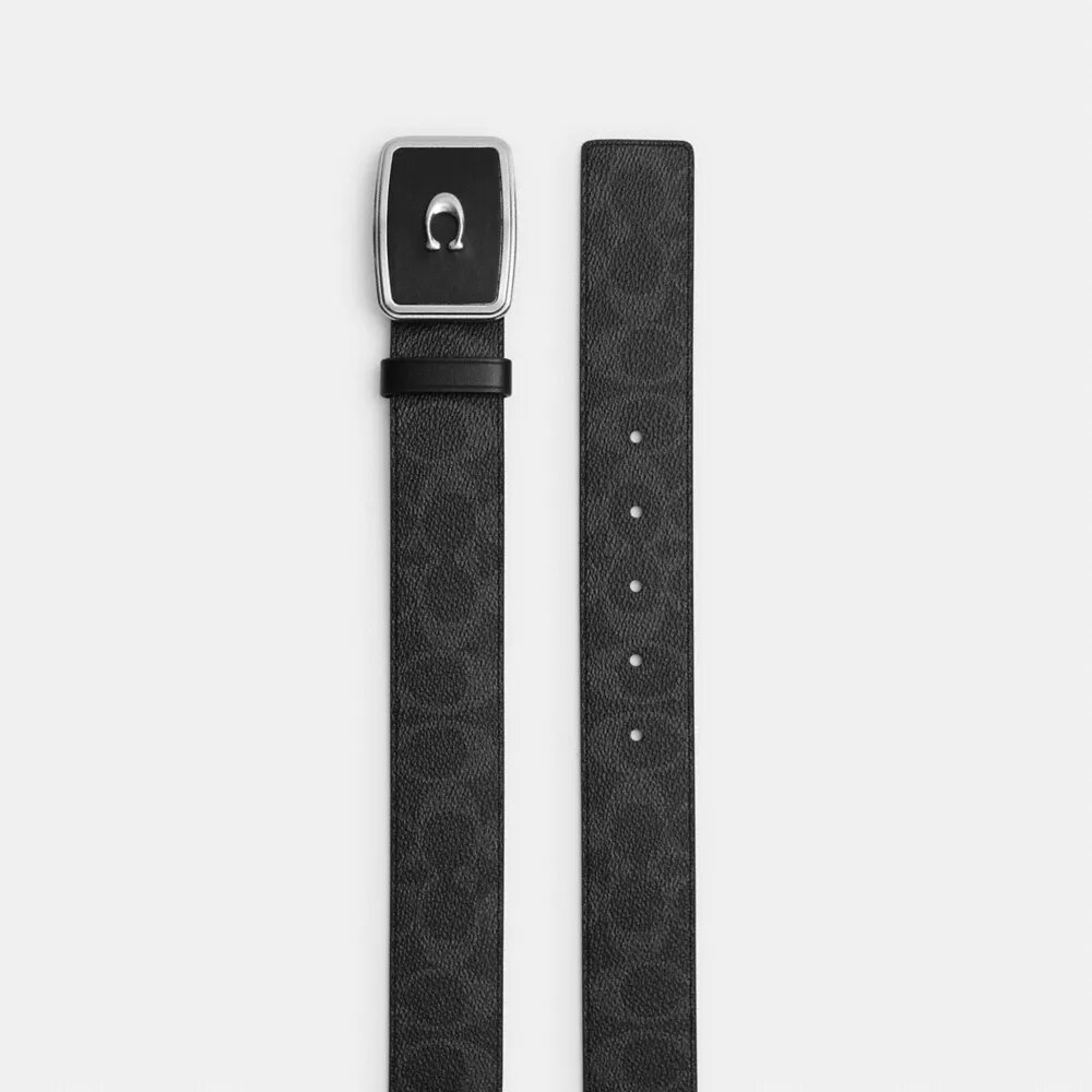 Ceinture à boucle plaque emblématique, 38 mm