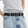 Ceinture à boucle plaque emblématique, 38 mm