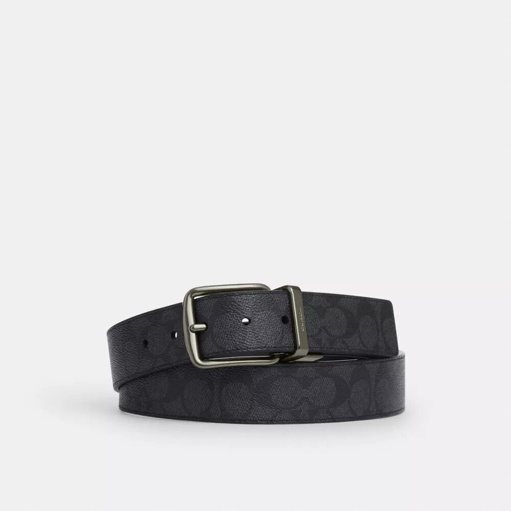 Ceinture réversible à boucle de harnais, coupée sur mesure, 38 mm