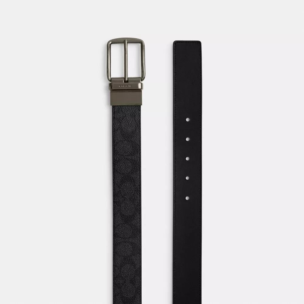 Ceinture réversible à boucle de harnais, coupée sur mesure, 38 mm