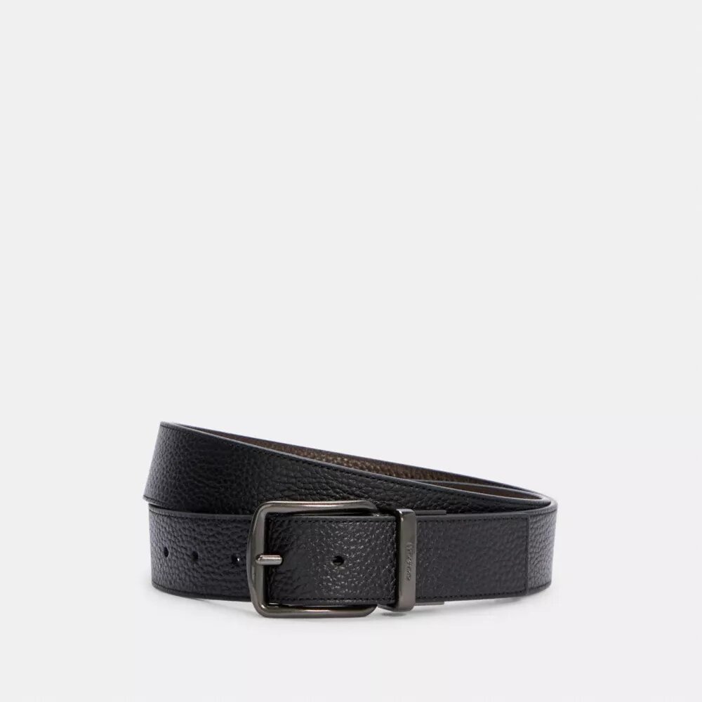 Ceinture réversible à boucle de harnais, découpée sur mesure, 38 mm