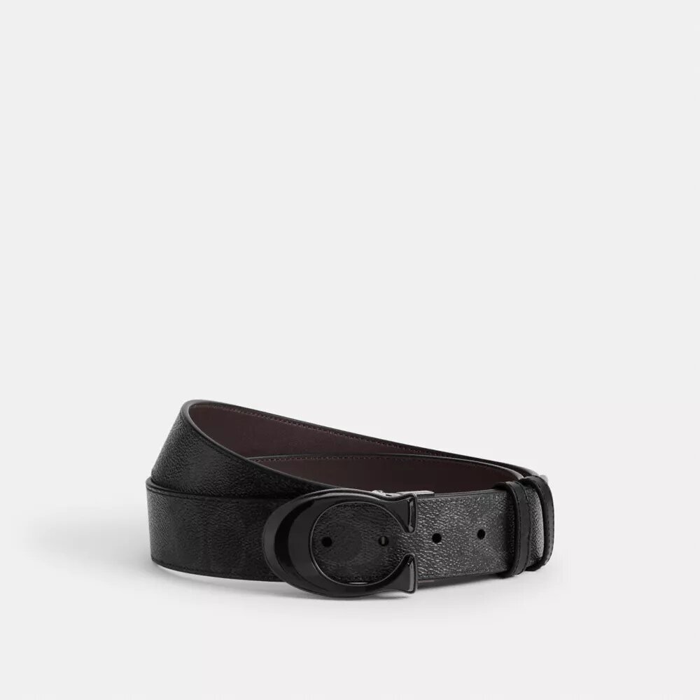 Ceinture réversible à boucle emblématique, à couper sur mesure, 38 mm