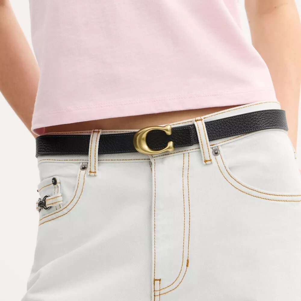 Ceinture réversible à boucle en C sculptée, 25 mm